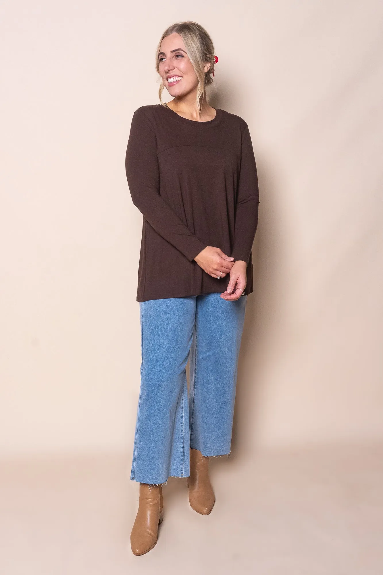 June L/S Top in Chocolate sold by Always Alice product image thumbnail 2