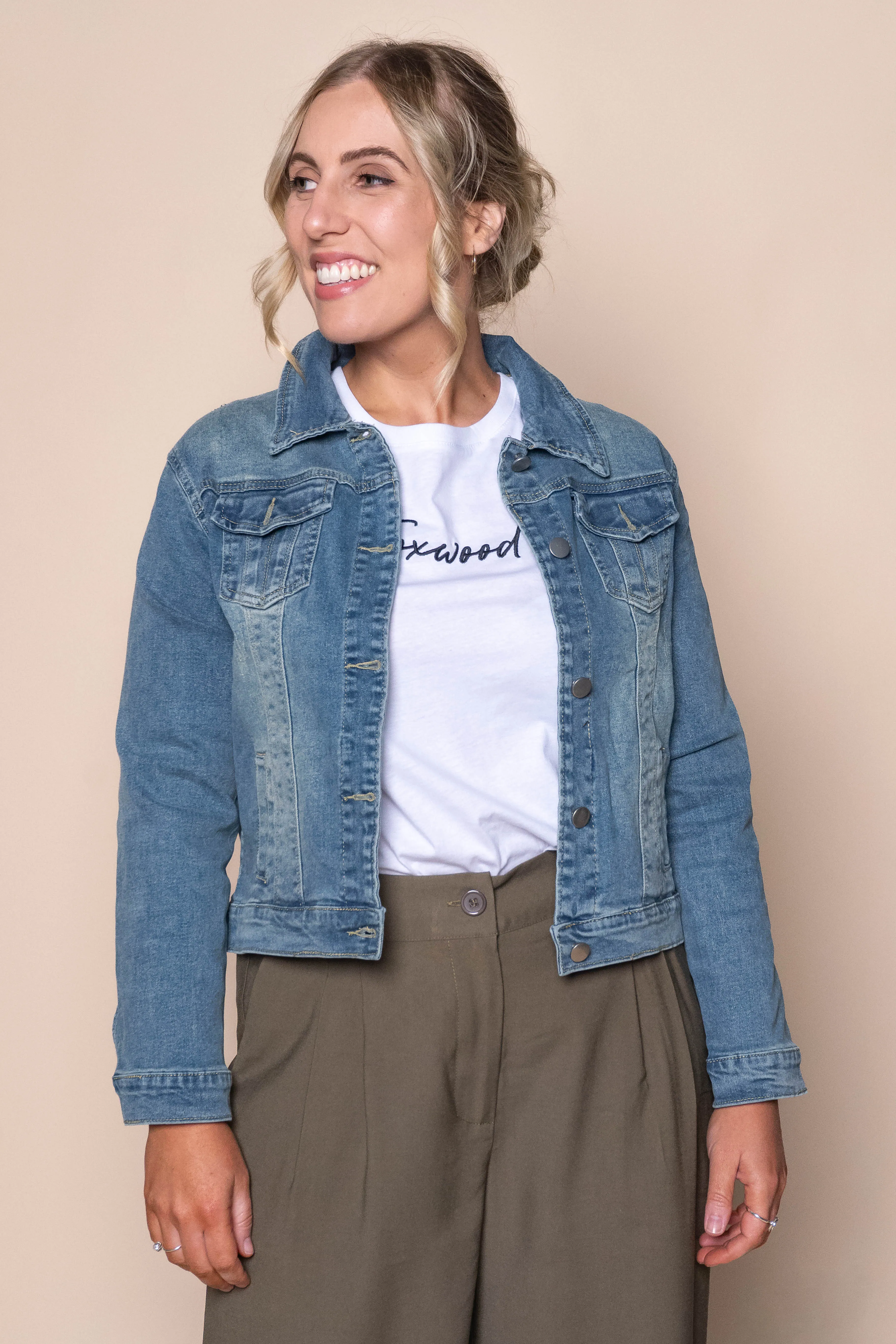 Kerry Denim Jacket in Mid Blue sold by Always Alice product image thumbnail 3