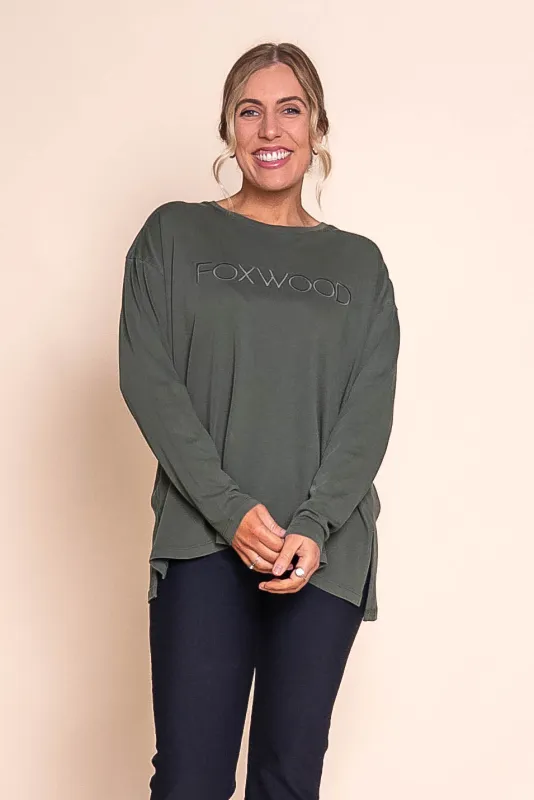 Simplified Long Sleeve Tee in Khaki - Foxwood made by Foxwood Clothing