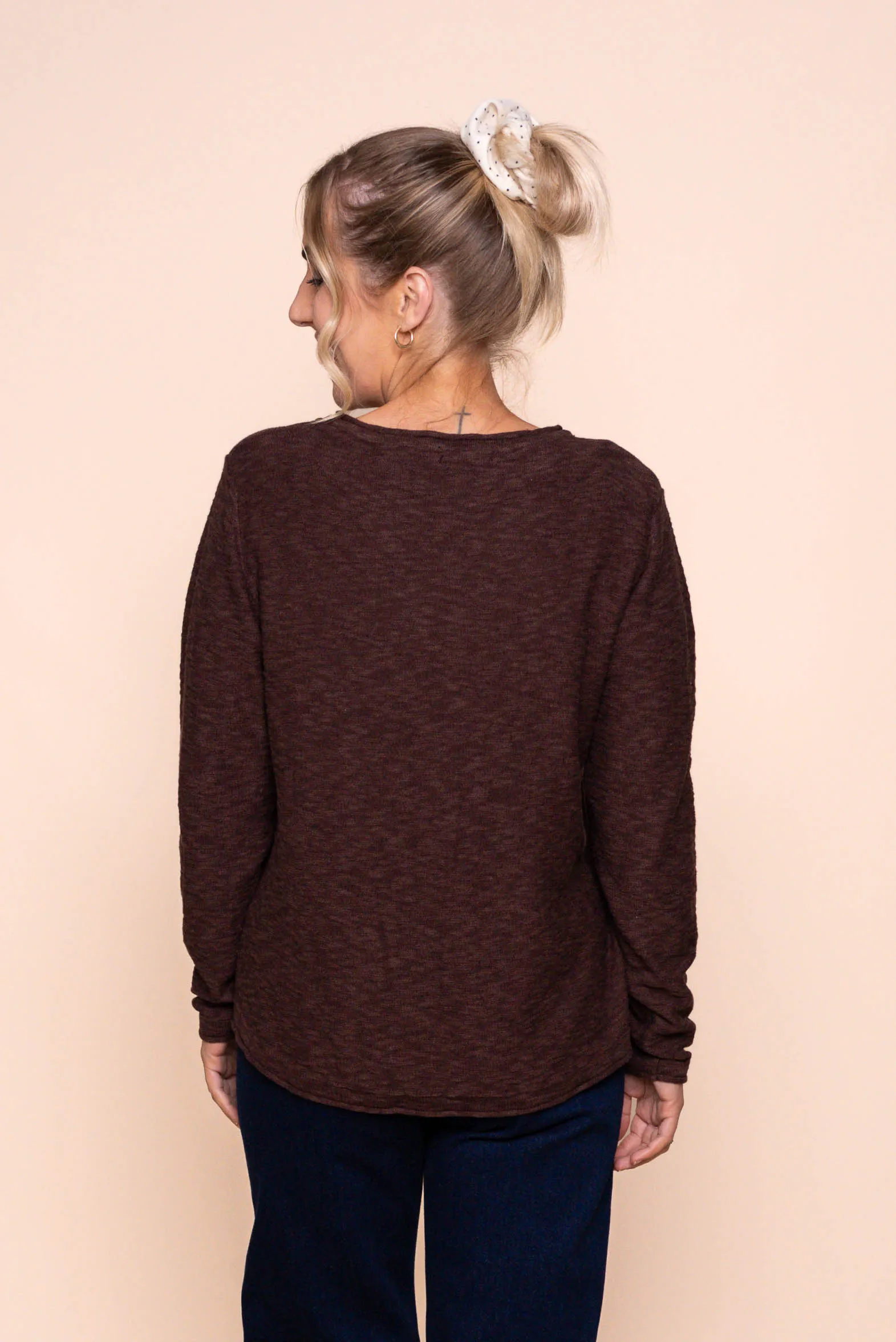 Margaux Jersey Knit Top in Dark Chocolate sold by Always Alice product image thumbnail 4