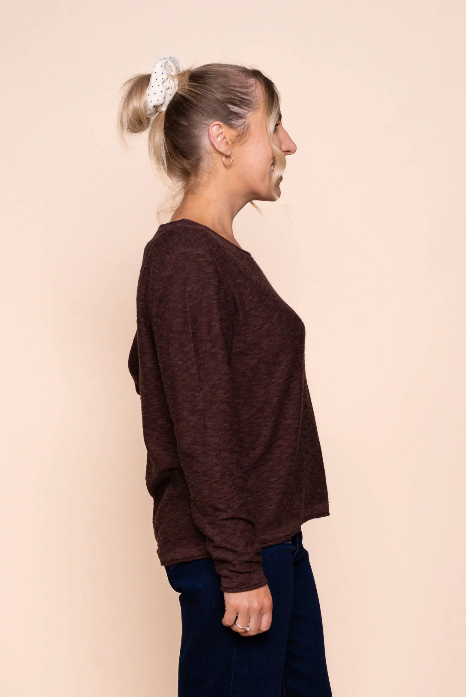 Margaux Jersey Knit Top in Dark Chocolate sold by Always Alice product image thumbnail 3