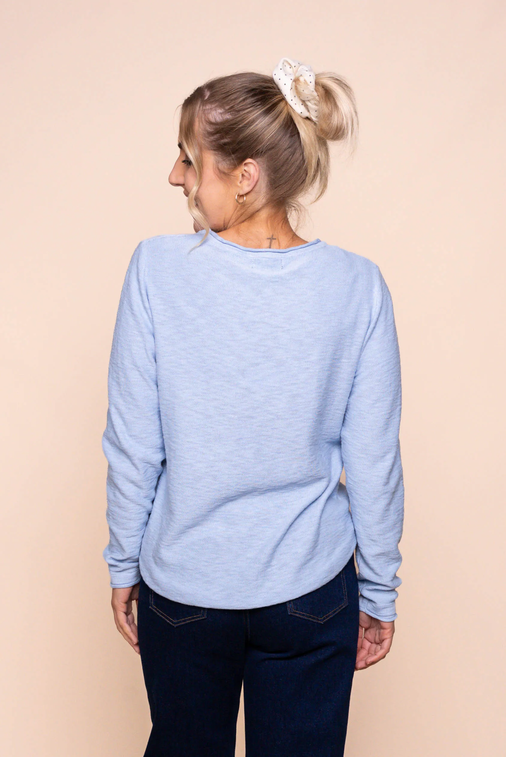 Margaux Jersey Knit Top in Sky Blue sold by Always Alice product image thumbnail 4