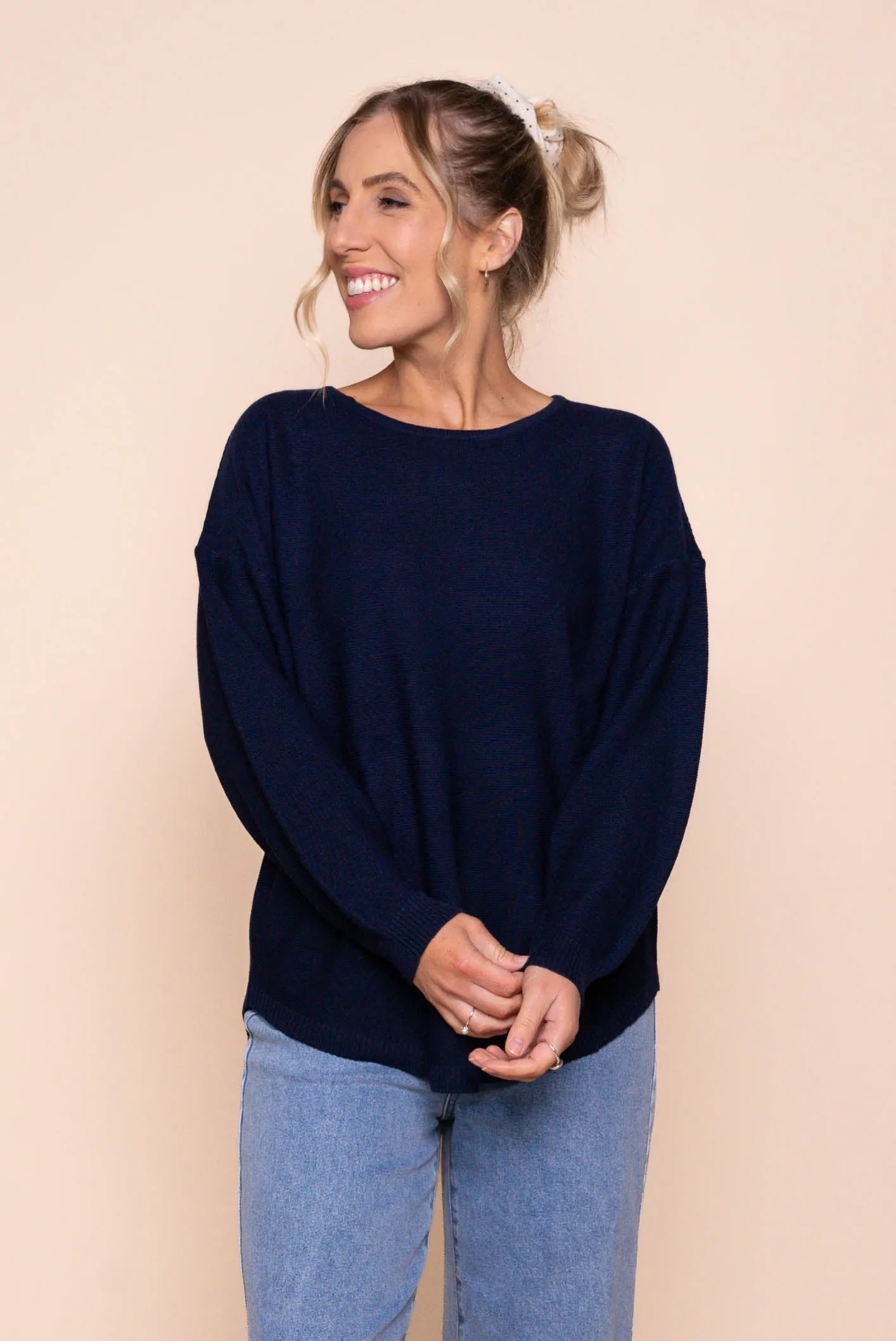 Tilly Lightweight Knit Jumper in Navy sold by Always Alice product image thumbnail 2