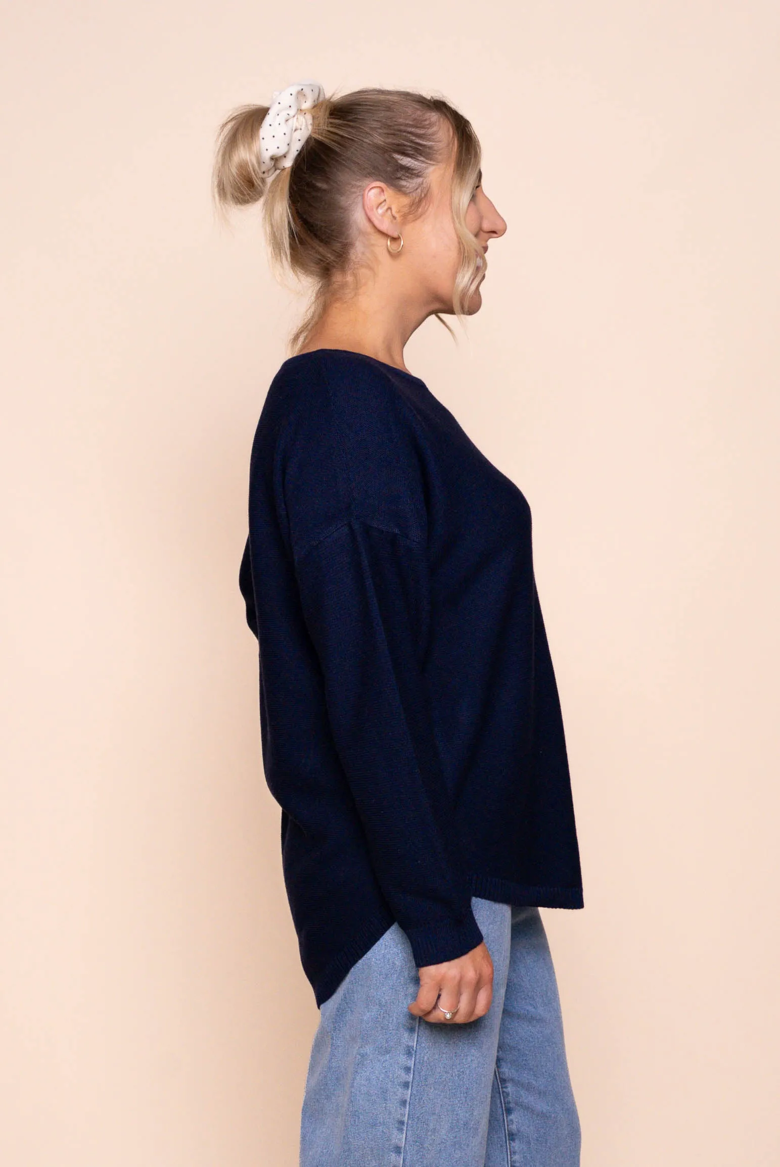 Tilly Lightweight Knit Jumper in Navy sold by Always Alice product image thumbnail 3