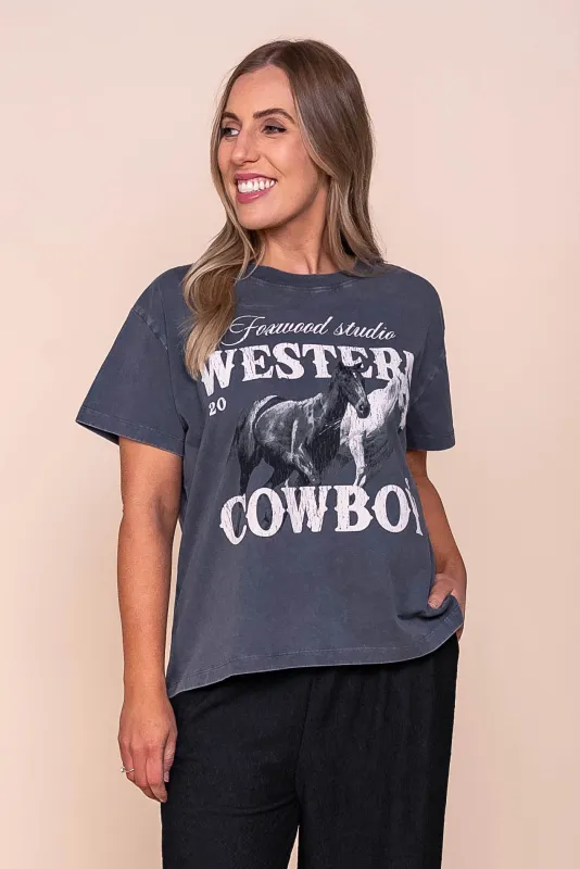 Tex Tee in Black - Foxwood made by Foxwood Clothing