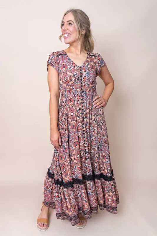 Greer Dress in Black Multi - Final Sale sold by Always Alice