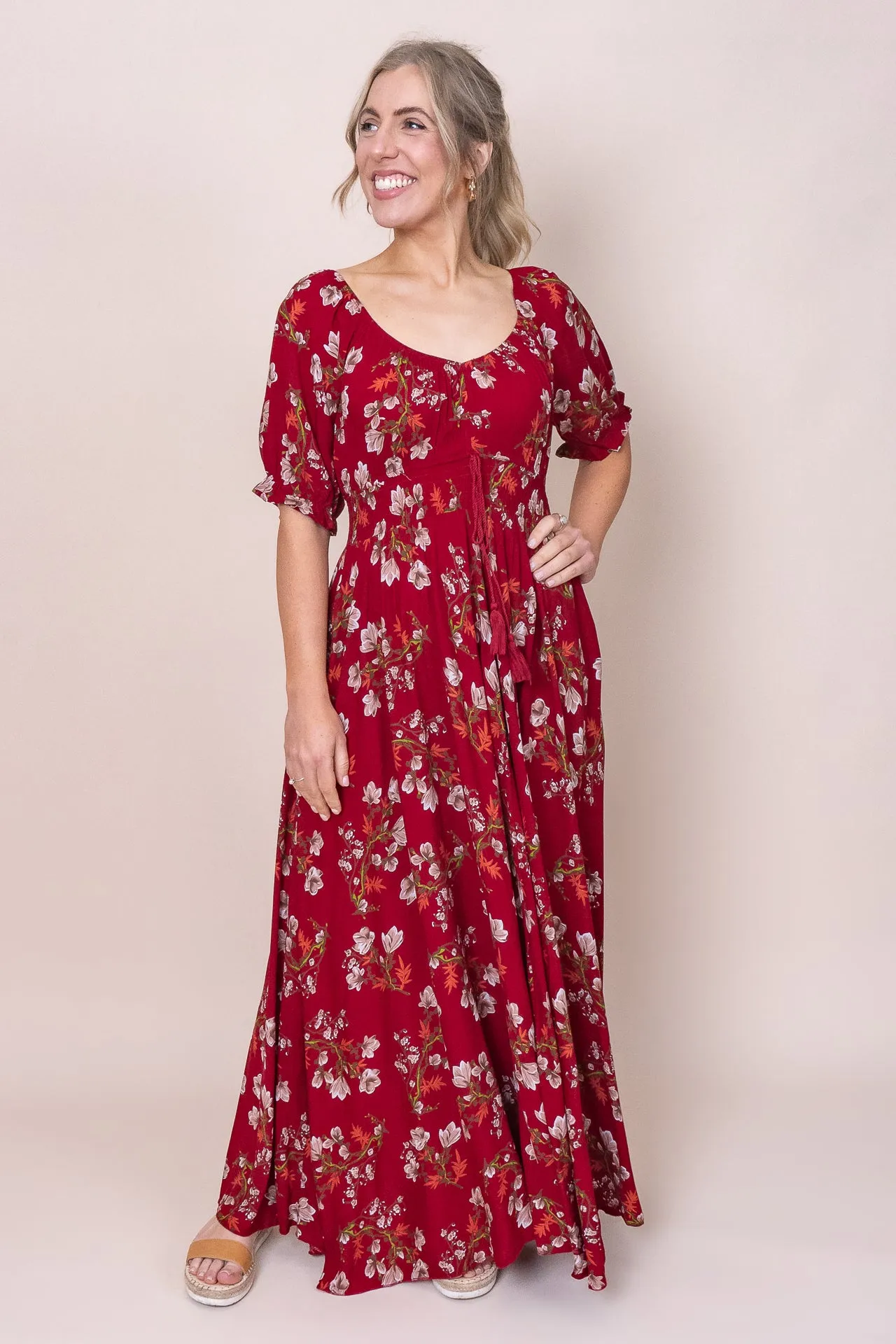 Nikka Maxi Dress in Wine sold by Always Alice