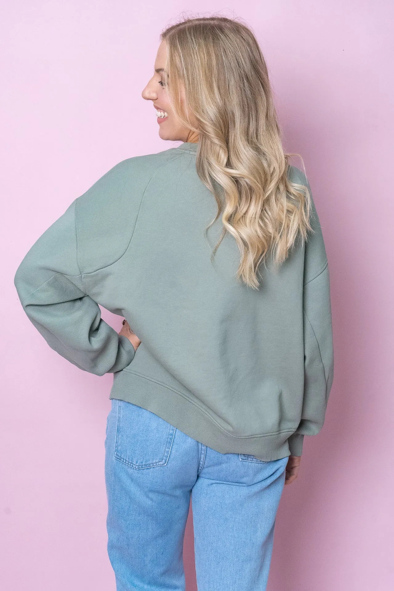 Sutton Crew in Sage Green - Foxwood - Final Sale sold by Always Alice product image thumbnail 4