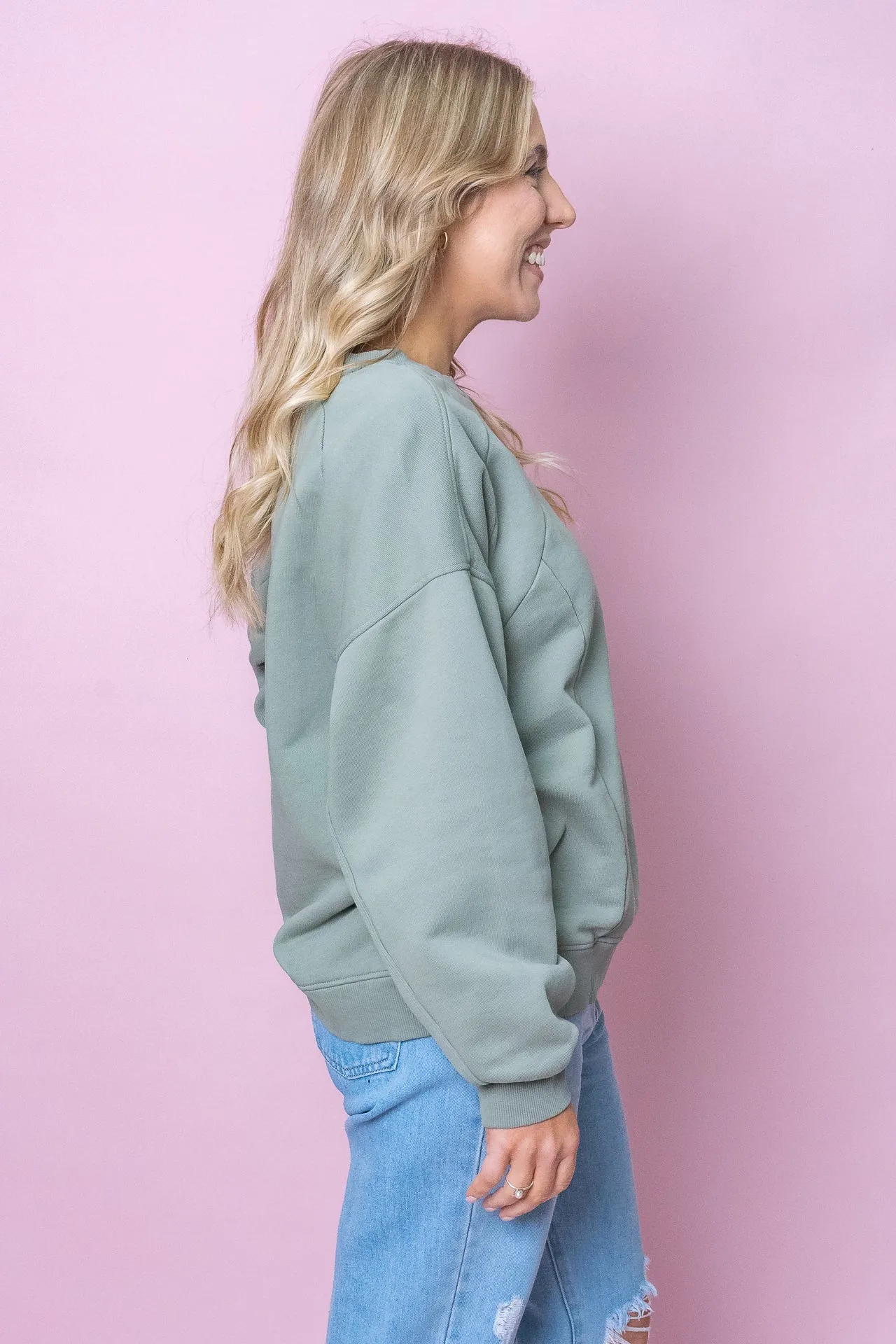 Sutton Crew in Sage Green - Foxwood - Final Sale sold by Always Alice product image thumbnail 3