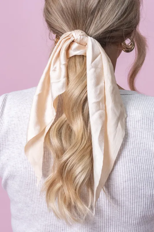 Luna Scrunchie Scarf in Beige sold by Always Alice