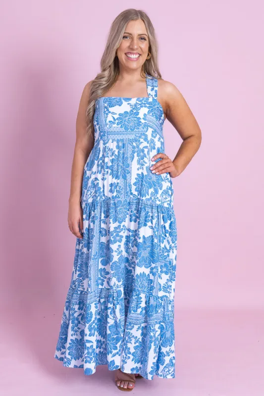 Charlize Dress in Blue sold by Always Alice