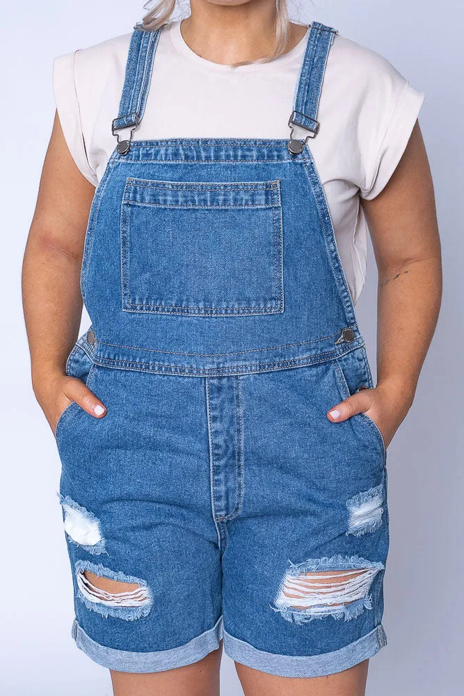 Jayla Overalls in Mid Denim sold by Always Alice product image thumbnail 3