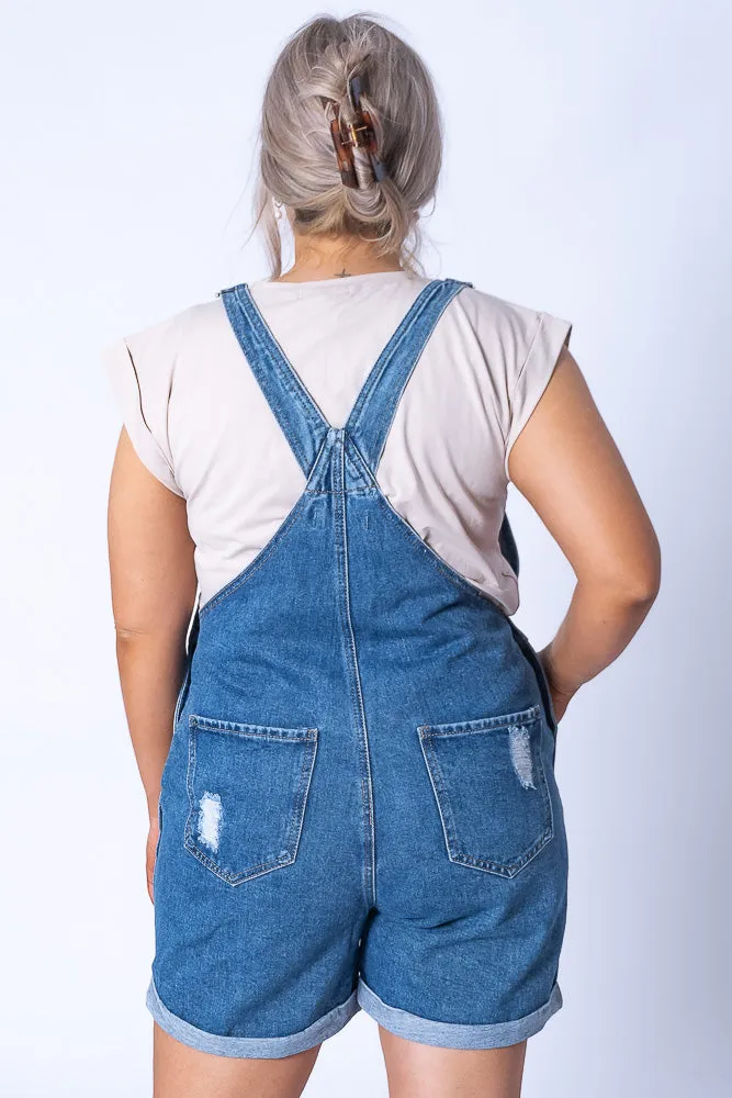 Jayla Overalls in Mid Denim sold by Always Alice product image thumbnail 4