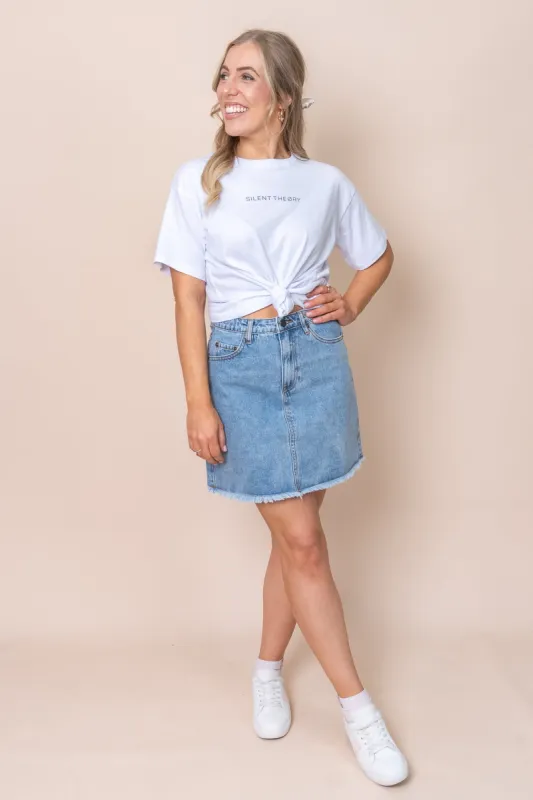 Logo Tee in White - Silent Theory sold by Always Alice