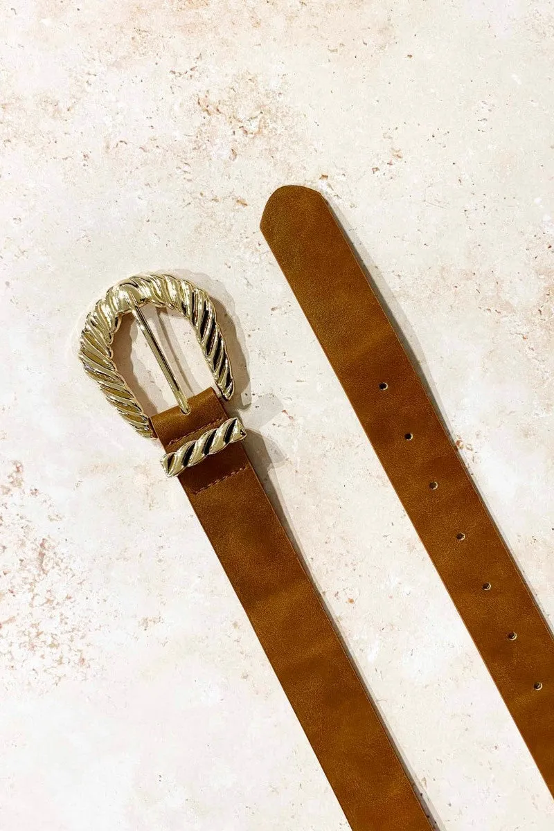 Keita Waist Belt in Tan sold by Always Alice