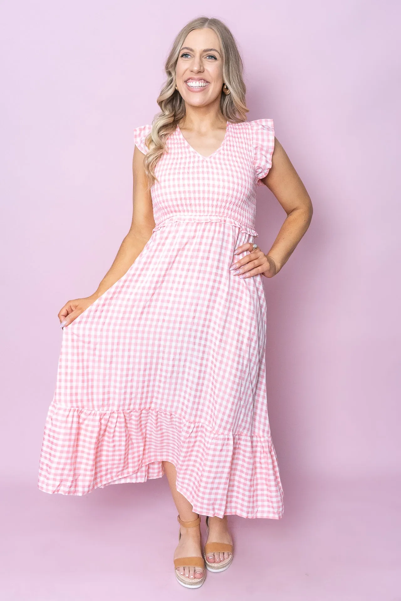 Theodora Dress in Pink sold by Always Alice