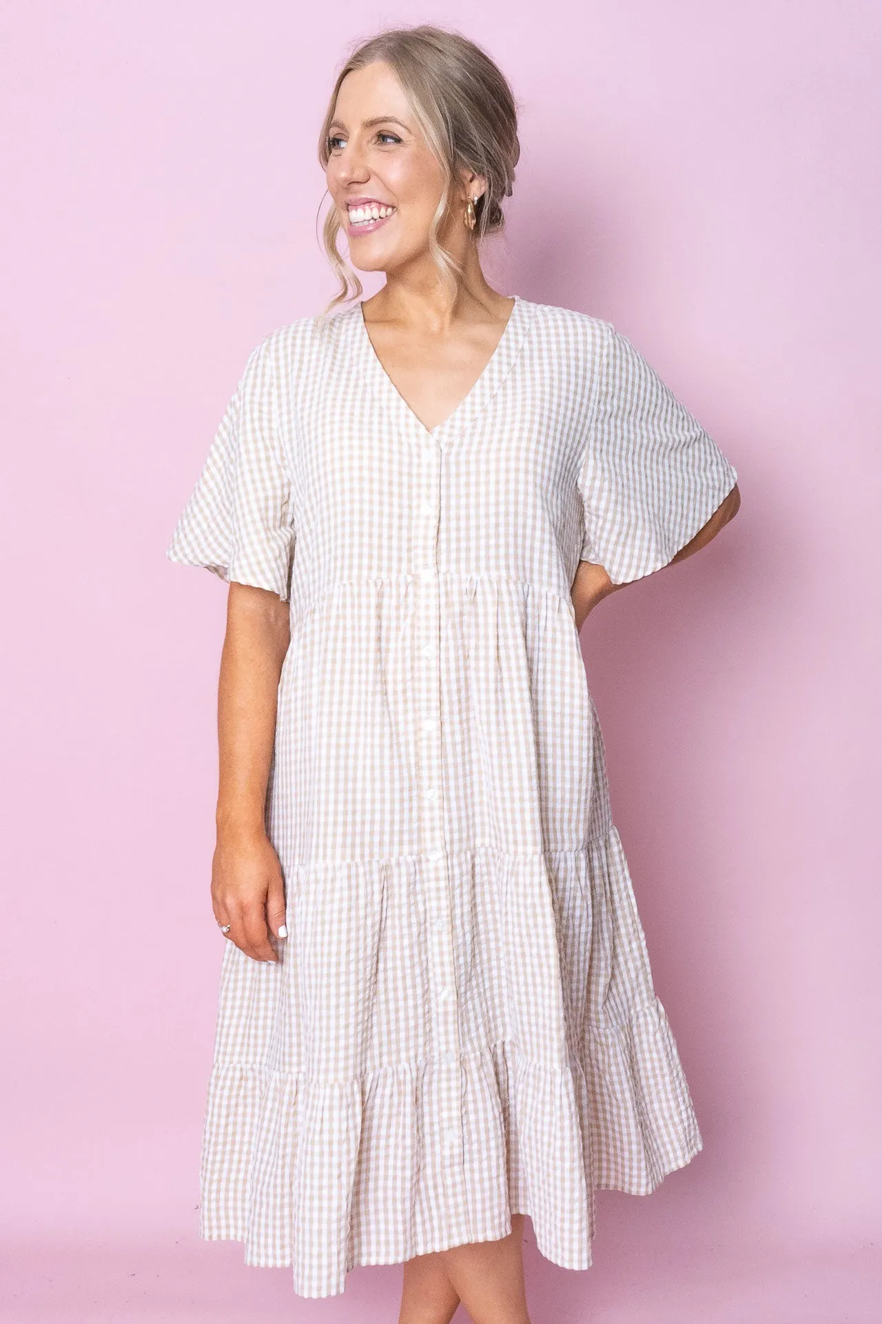 Bonnie Dress in Latte sold by Always Alice product image thumbnail 4