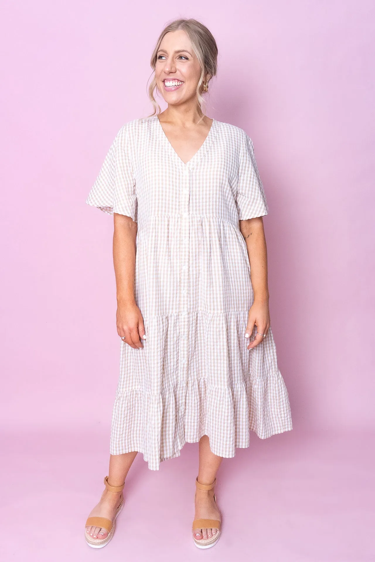 Bonnie Dress in Latte sold by Always Alice