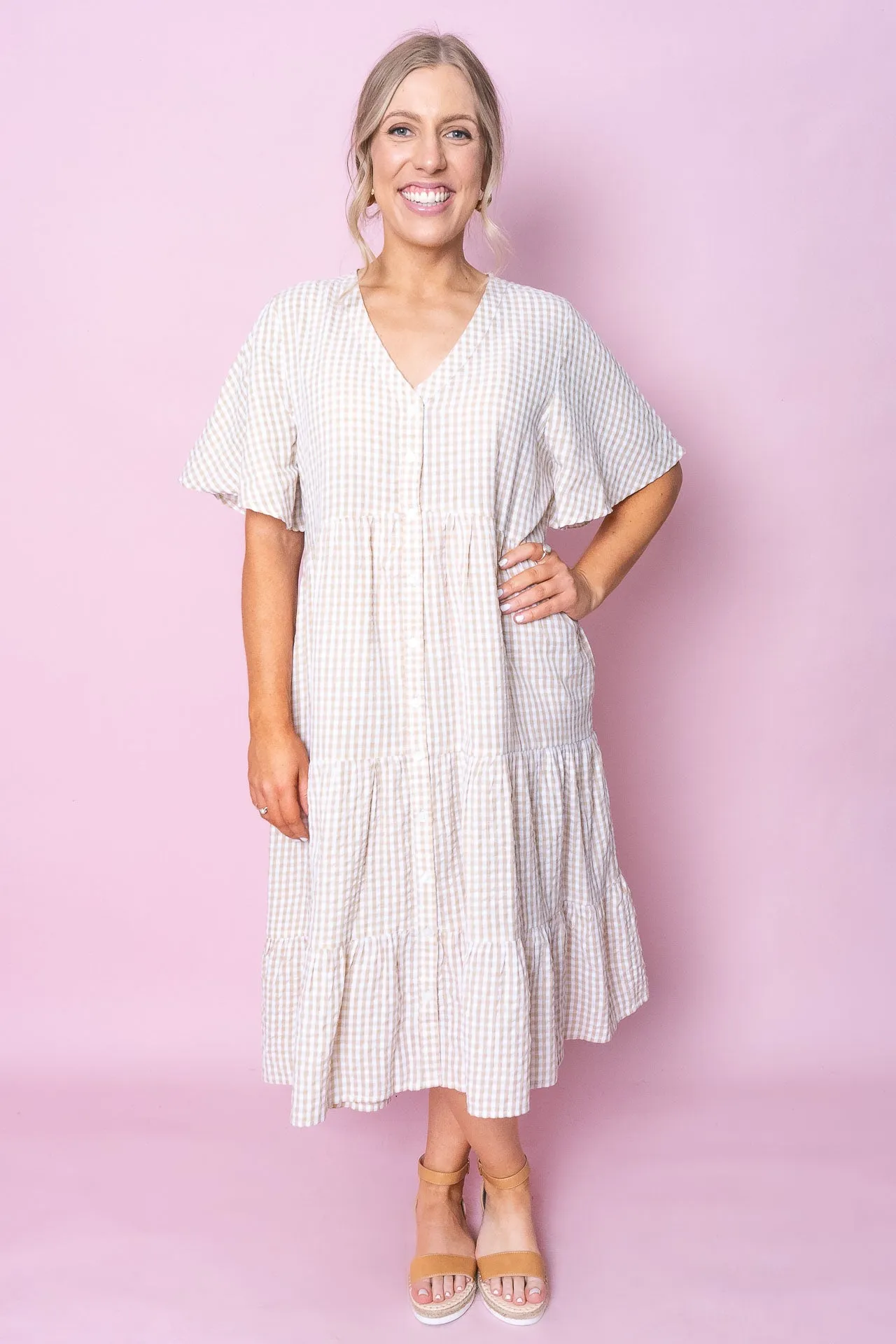 Bonnie Dress in Latte sold by Always Alice product image thumbnail 3