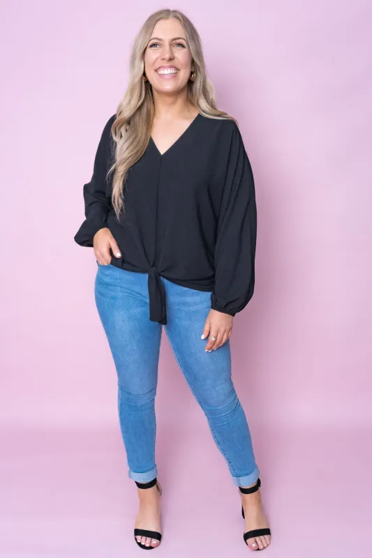 Deserae Top in Black sold by Always Alice