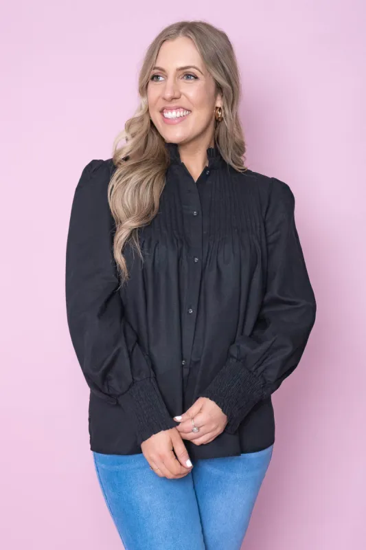 Rosetta Top in Black sold by Always Alice