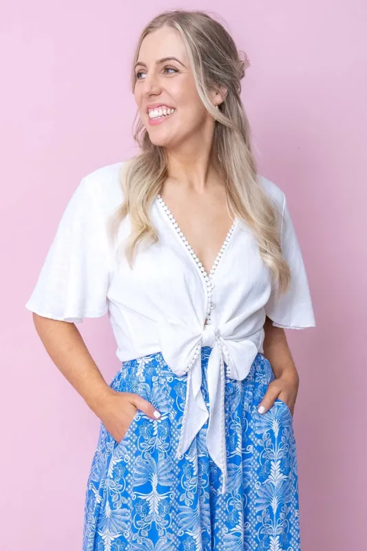 Maya Top in White - Final Sale sold by Always Alice