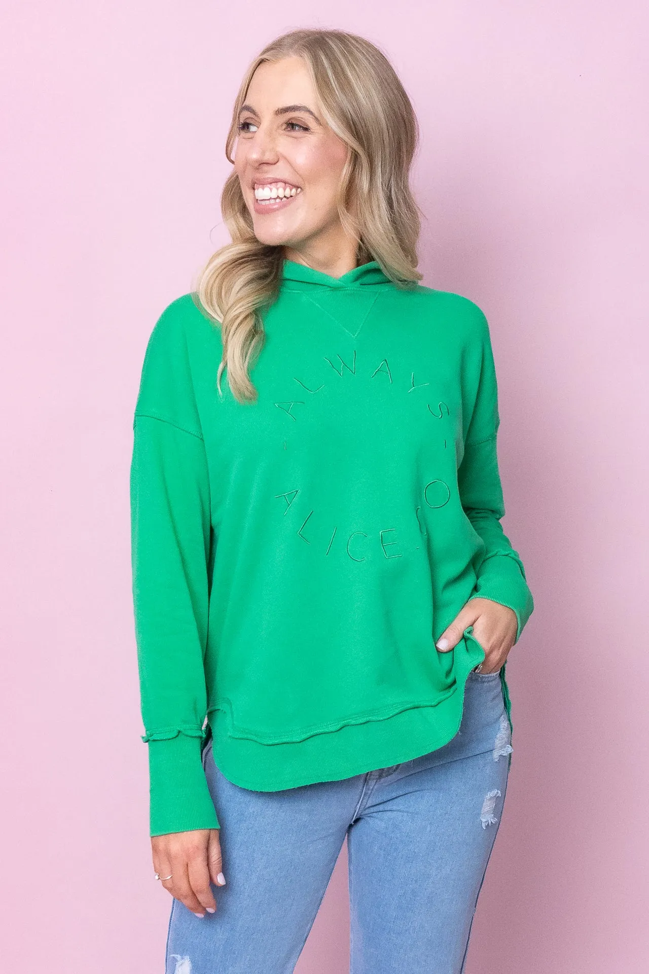 Always Alice Hoodie in Bright Green - Always Alice sold by Always Alice