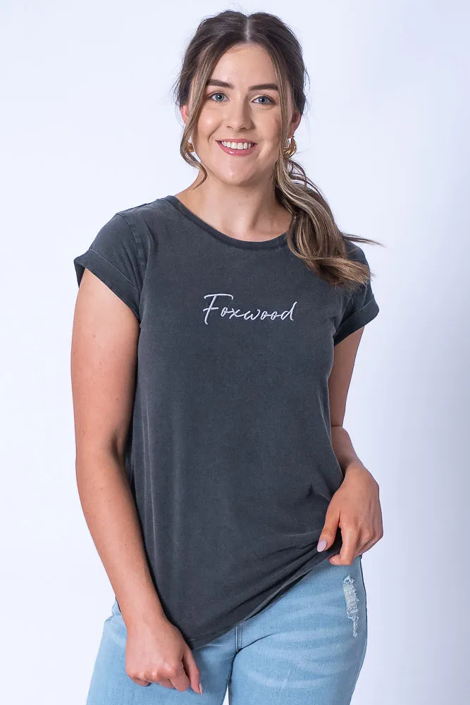 Signature Tee in Black - Foxwood sold by Always Alice