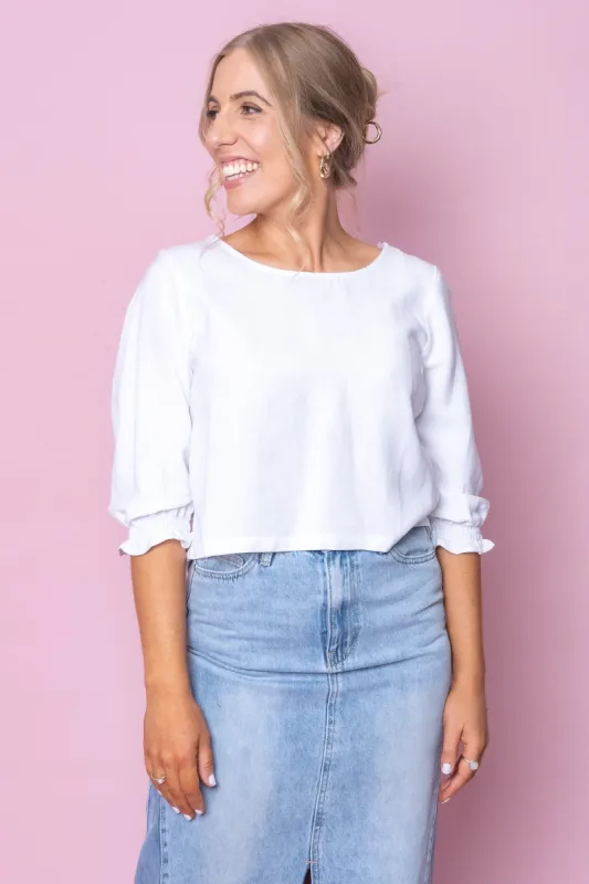 Helene Top in White sold by Always Alice