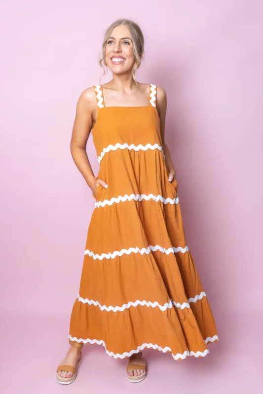 Ziggy Maxi Dress in Tan sold by Always Alice