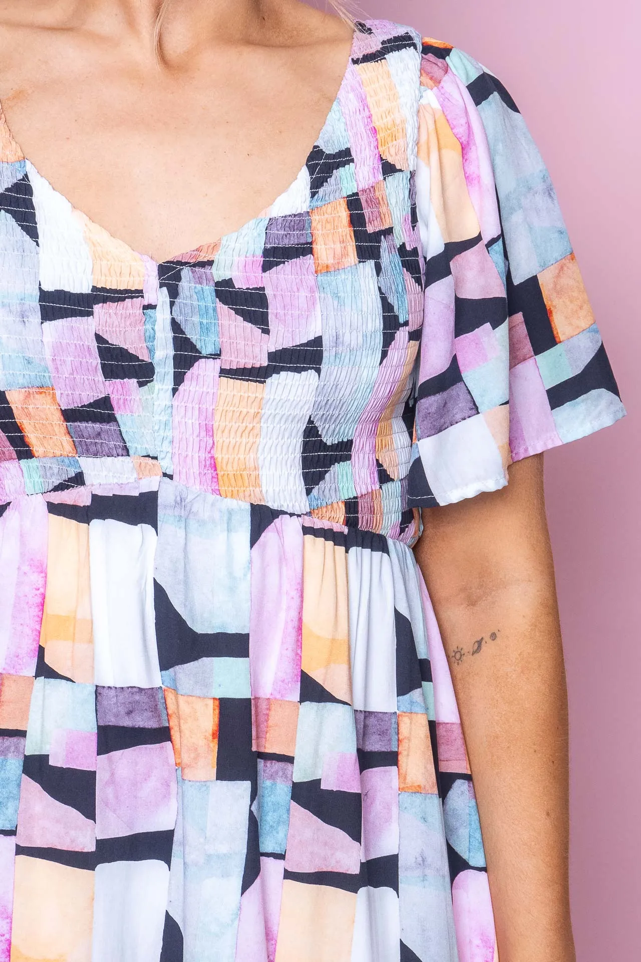 Juni Dress in Black Multi sold by Always Alice product image thumbnail 4