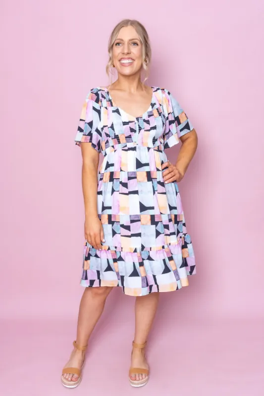 Juni Dress in Black Multi sold by Always Alice