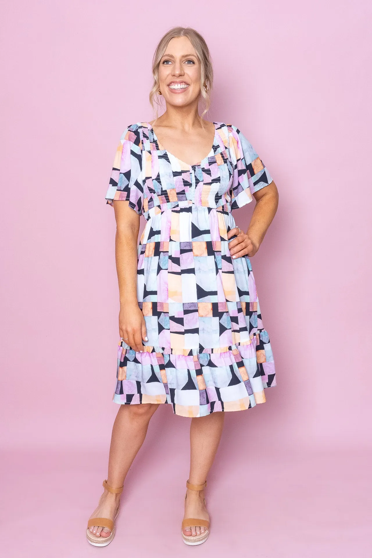 Juni Dress in Black Multi sold by Always Alice