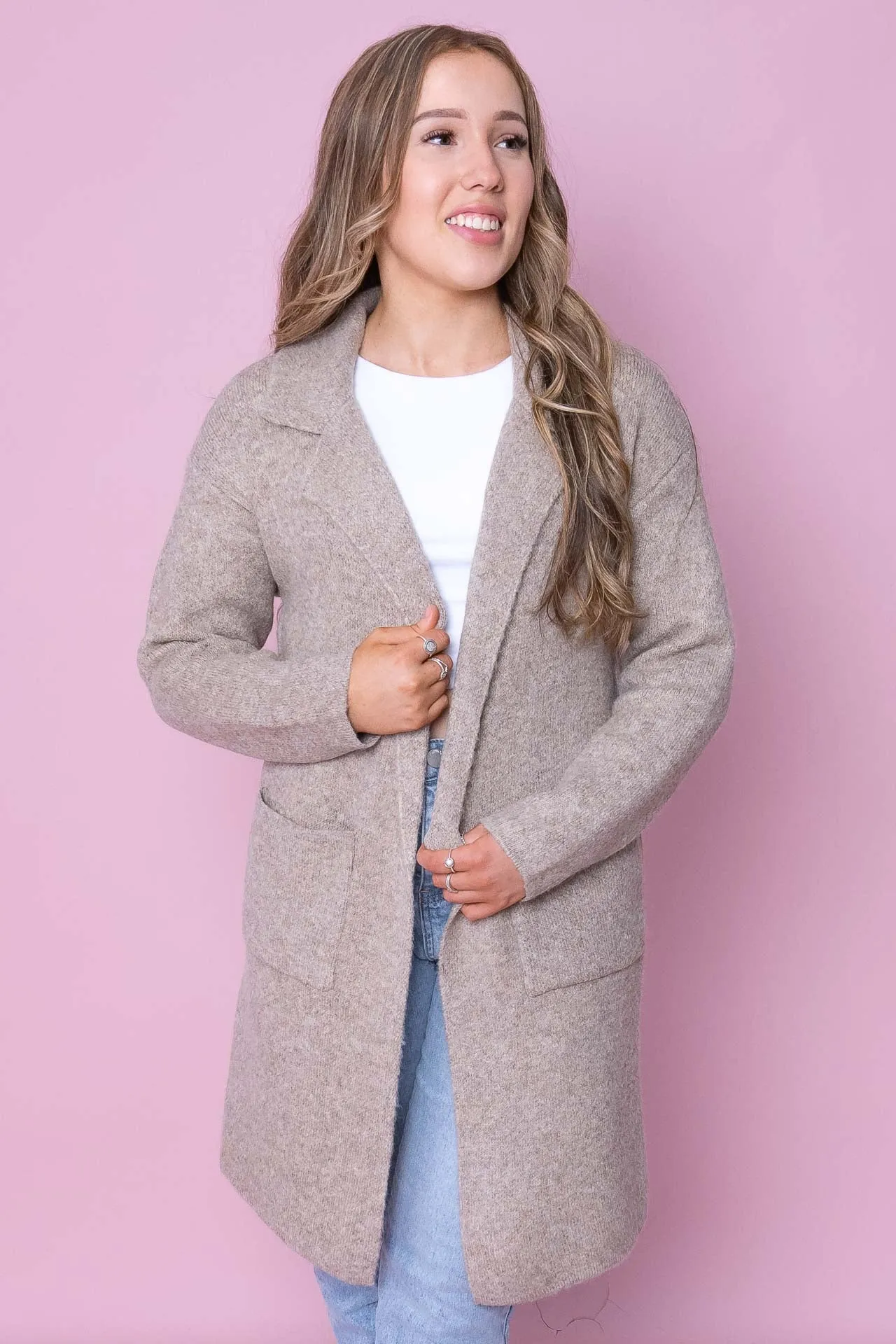 Oslo Coatigan in Mocha sold by Always Alice