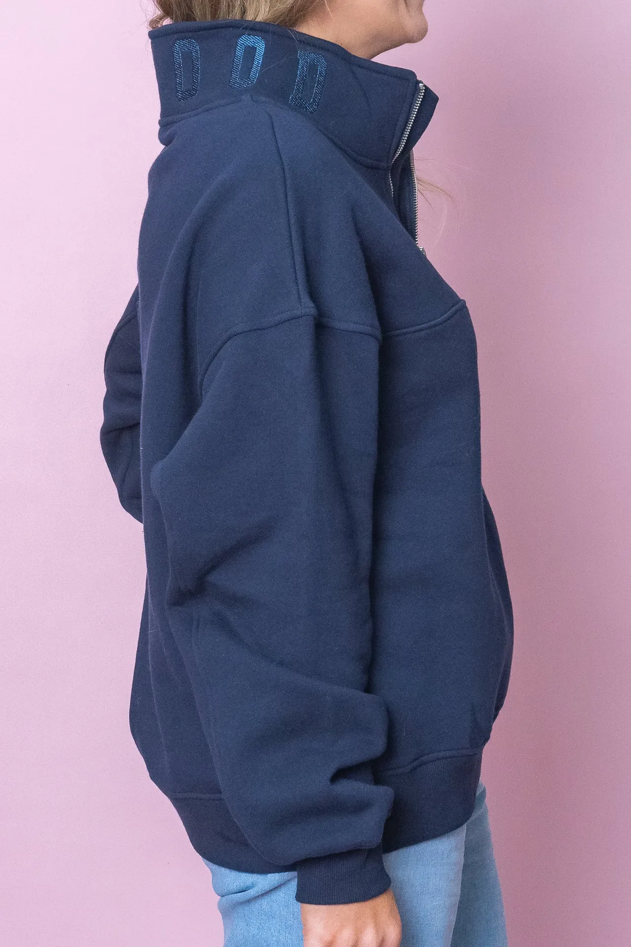 College Zip Crew in Navy - Foxwood sold by Always Alice product image thumbnail 4