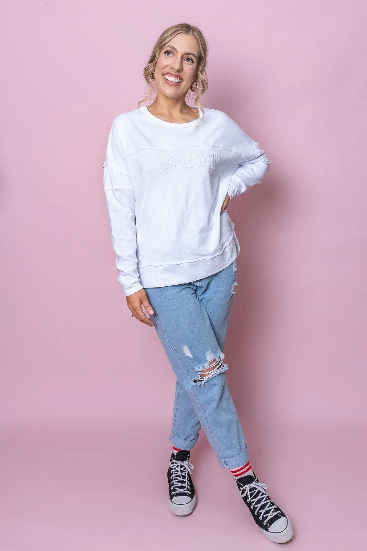 Throw On Top in White - Foxwood sold by Always Alice