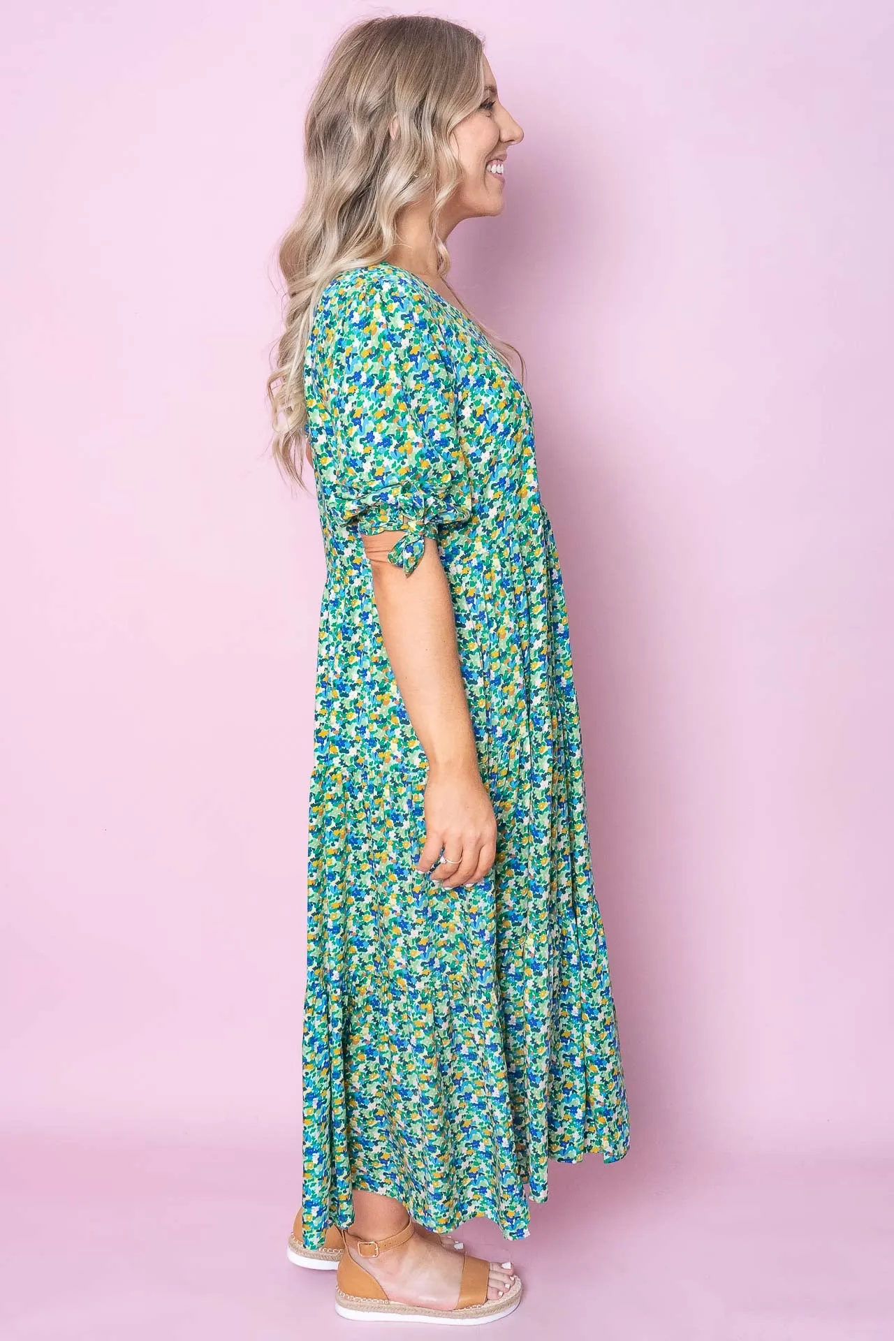 Faith Dress in Green Multi sold by Always Alice product image thumbnail 5