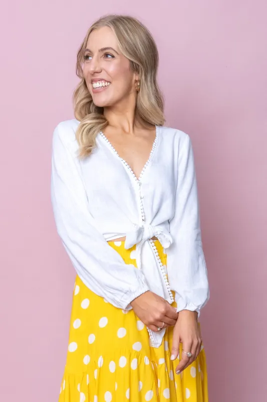 Carmen Top in White sold by Always Alice