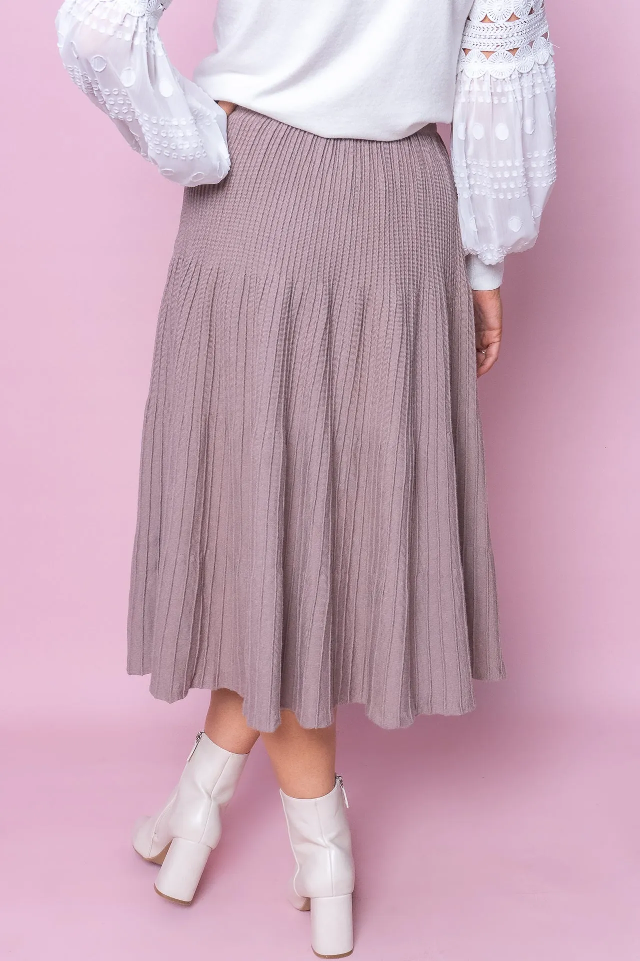 Nita Knit Skirt in Stone sold by Always Alice product image thumbnail 5
