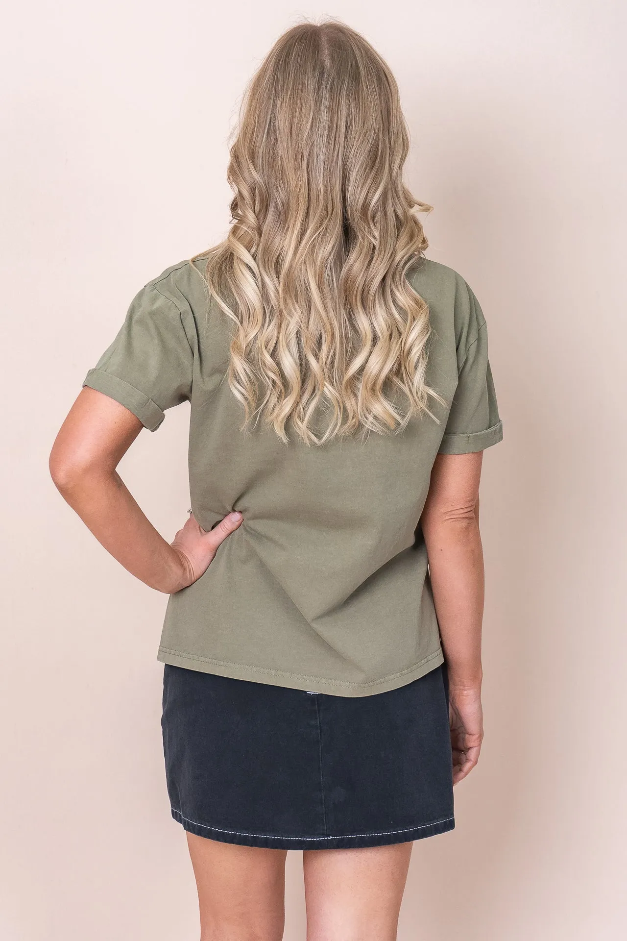 AAE Washed Tee in Khaki - All About Eve sold by Always Alice product image thumbnail 5