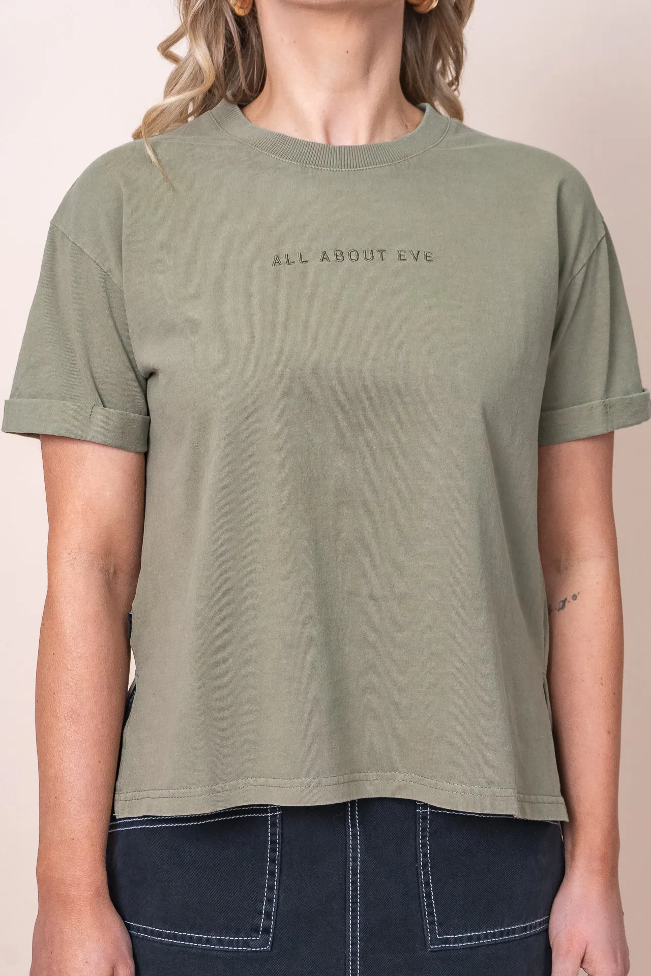 AAE Washed Tee in Khaki - All About Eve sold by Always Alice product image thumbnail 2