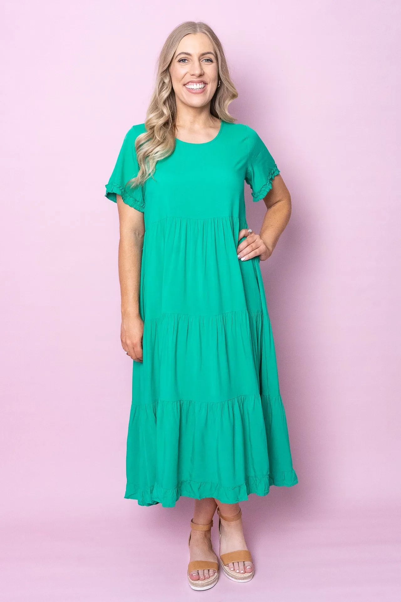 Verina Midi Dress in Emerald sold by Always Alice product image thumbnail 2