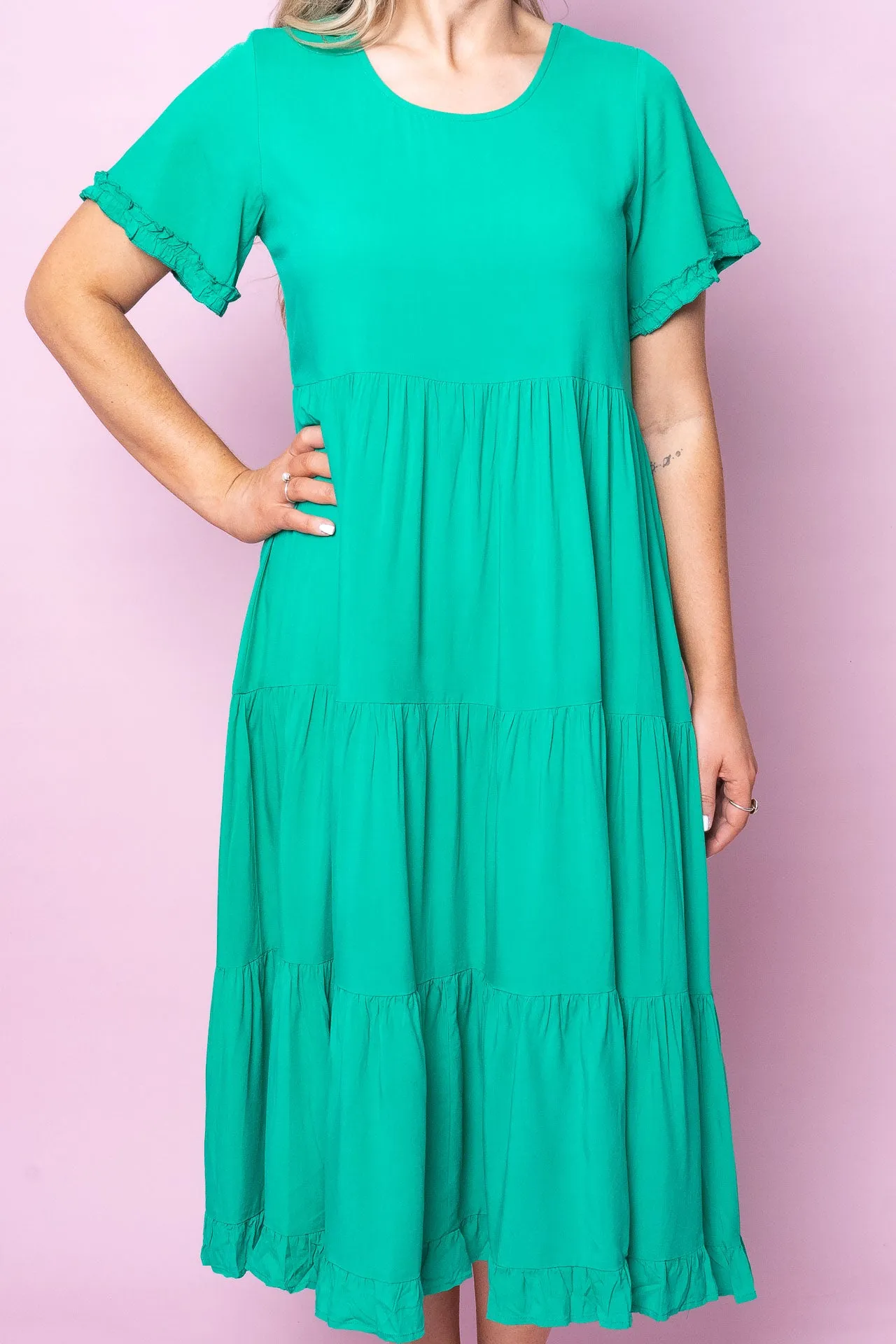 Verina Midi Dress in Emerald sold by Always Alice product image thumbnail 4