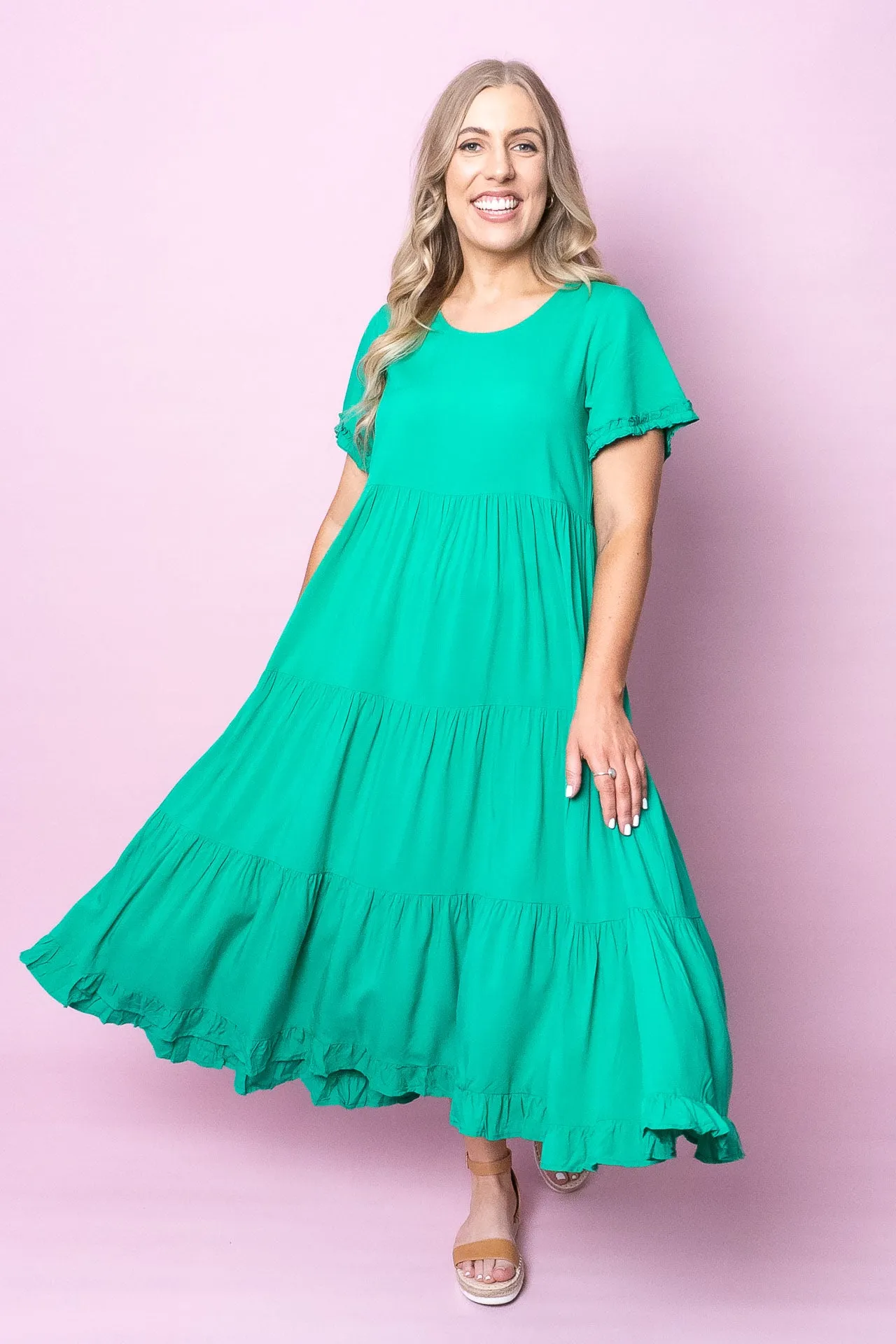 Verina Midi Dress in Emerald sold by Always Alice product image thumbnail 3