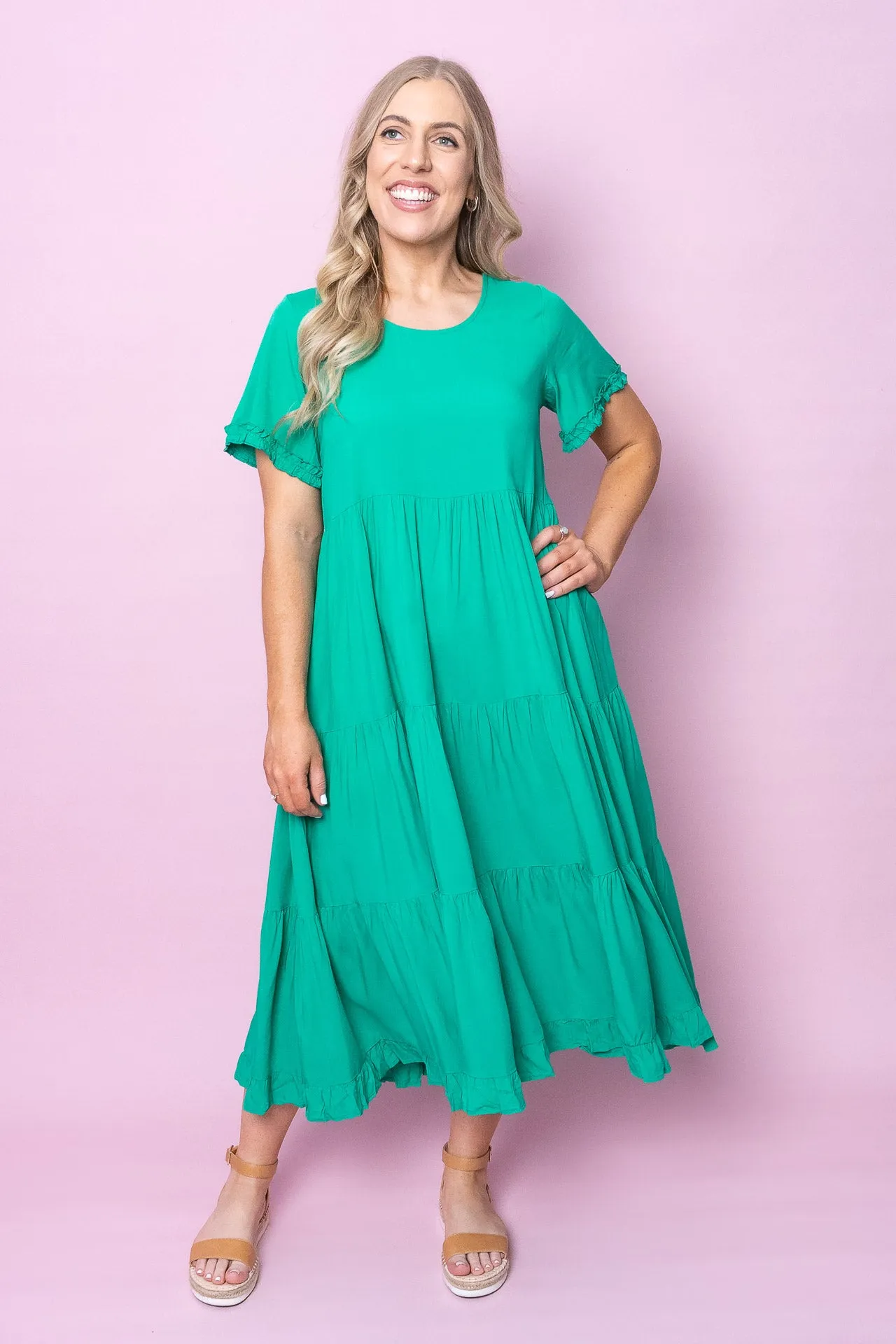 Verina Midi Dress in Emerald sold by Always Alice
