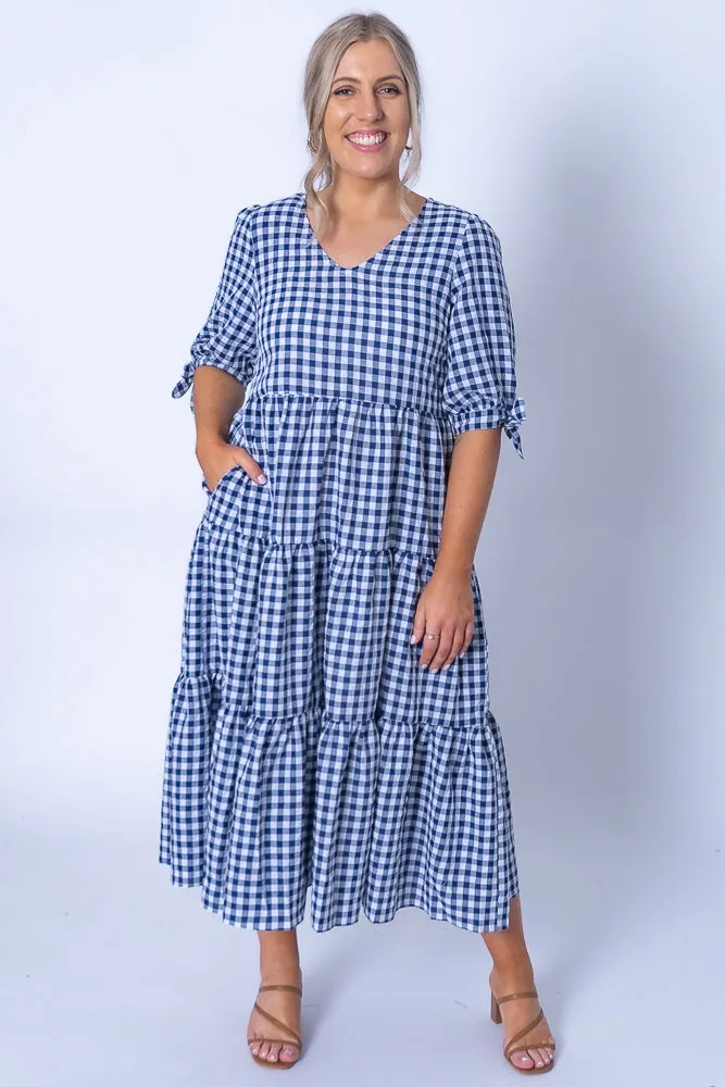 Romy Midi Dress in Blue sold by Always Alice