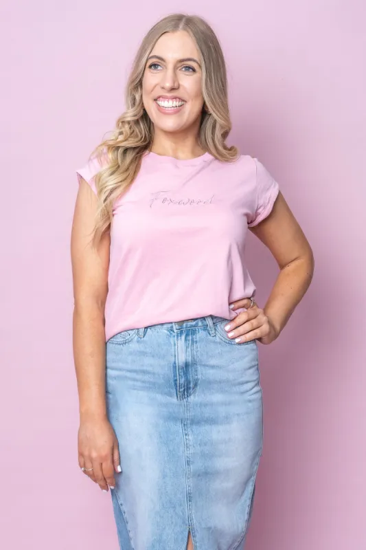 Signature Tee in Pink Nectar - Foxwood sold by Always Alice