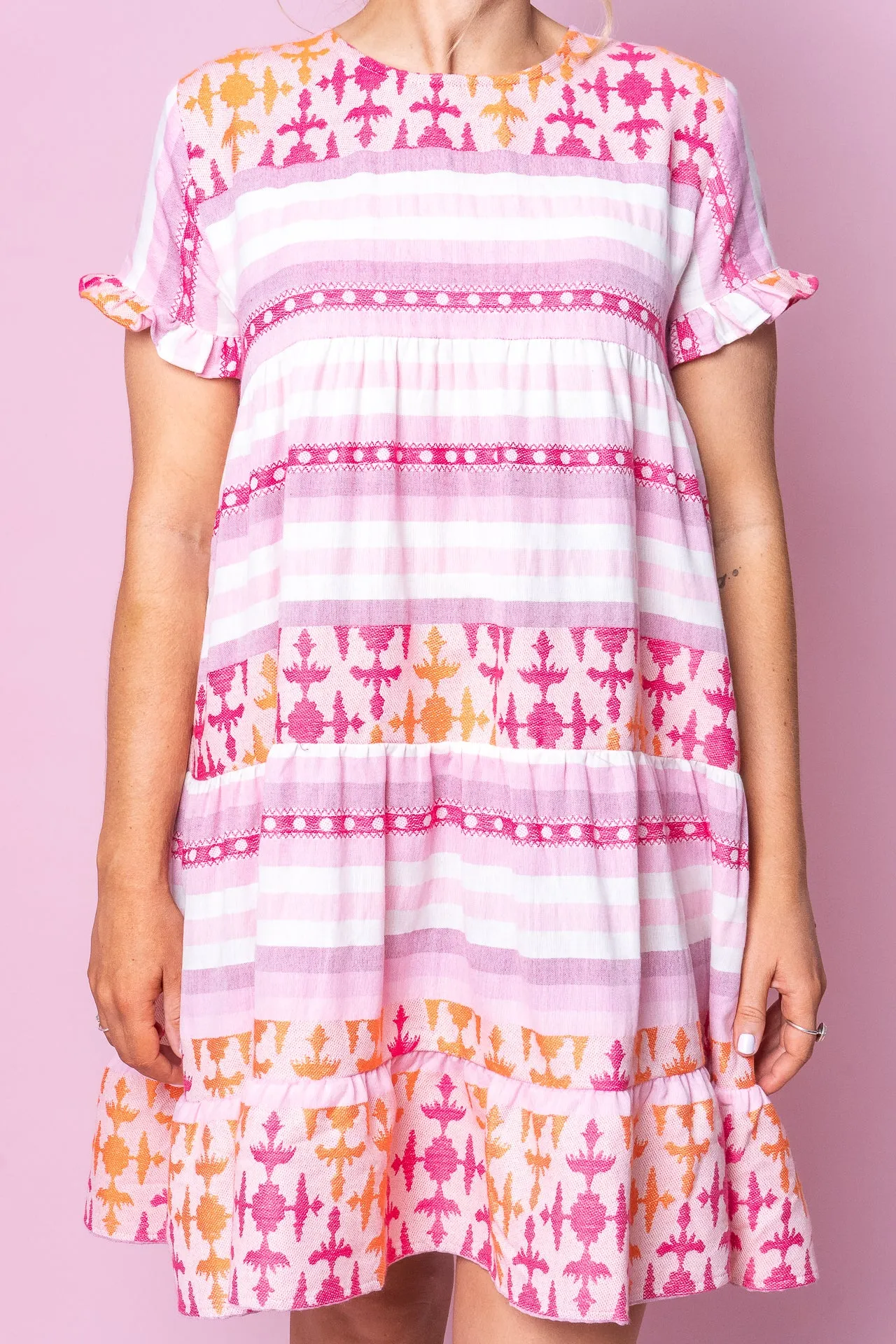 Charlotte Dress in Pink Multi sold by Always Alice product image thumbnail 3