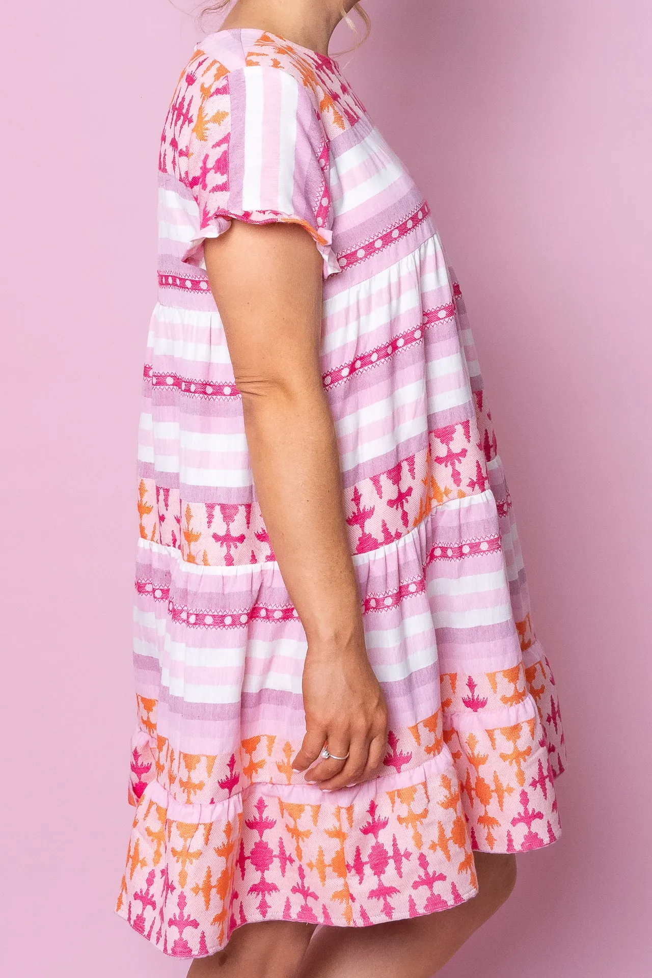 Charlotte Dress in Pink Multi sold by Always Alice product image thumbnail 4