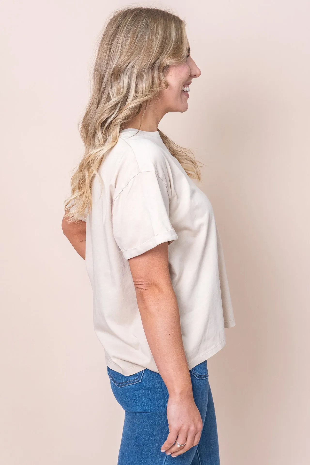 Huntleigh Oversized Tee in Oat - Foxwood sold by Always Alice product image thumbnail 4
